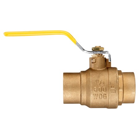 10 Pack – 1-1/2" Lead Free Brass Full Port Ball Valve, 600 WOG, NPT, Water Oil Gas